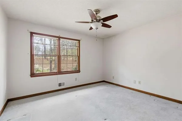 an empty room with a window