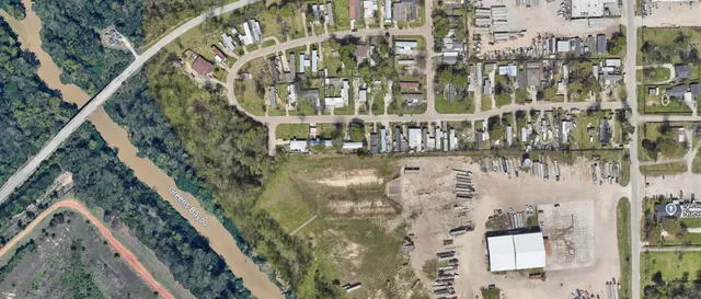 a view of building and yard