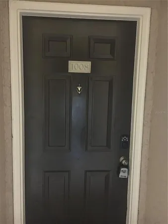 a close view of door