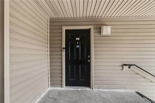 a view of front door of house