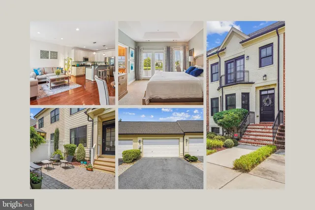 a view of a white house with a swimming pool table and chairs