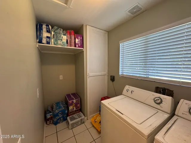 an empty room with closet