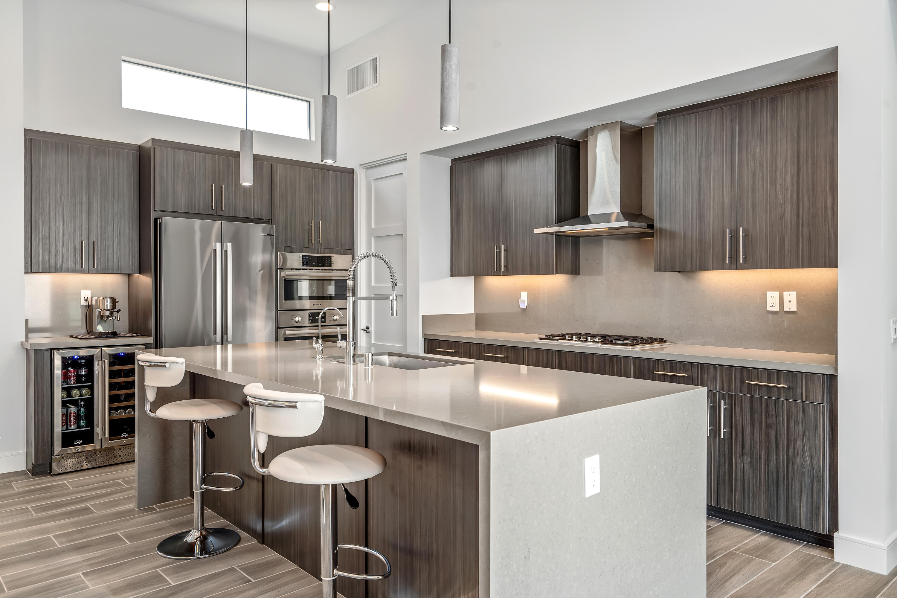 175 Vibe Way Palm Springs, CA 92262 - Photo 11 of 42 a kitchen with stainless steel appliances granite countertop a stove refrigerator and chair