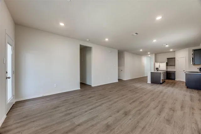 a view of kitchen and a window