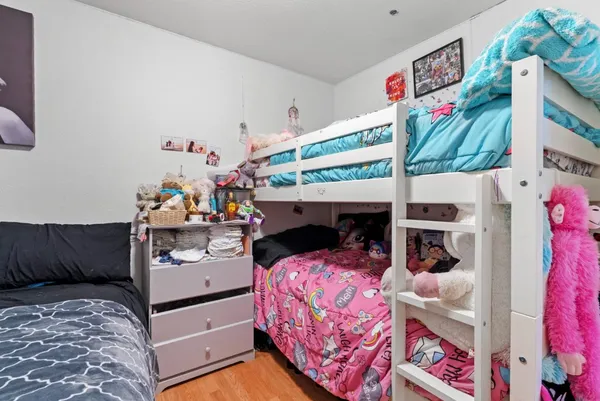 a bed room with a bed and a bed