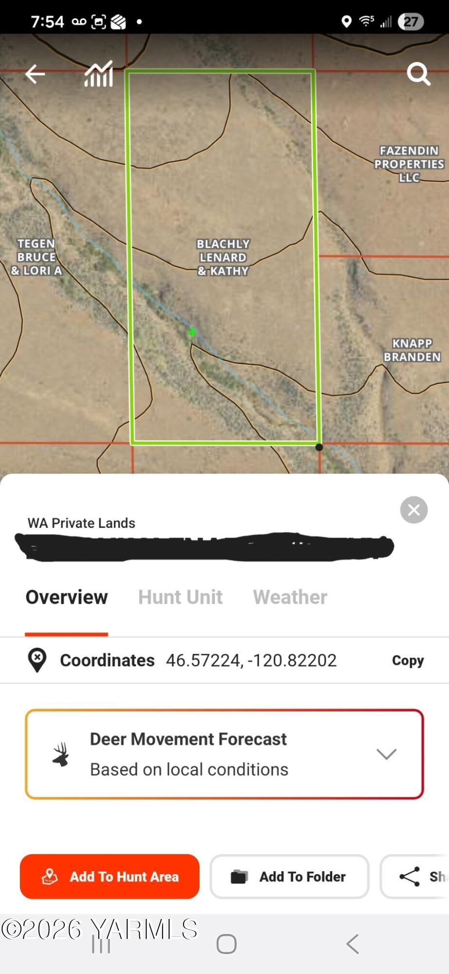 Nka: Hideaway Road Yakima, WA 98908 - Photo 2 of 2 Blachly coordinates