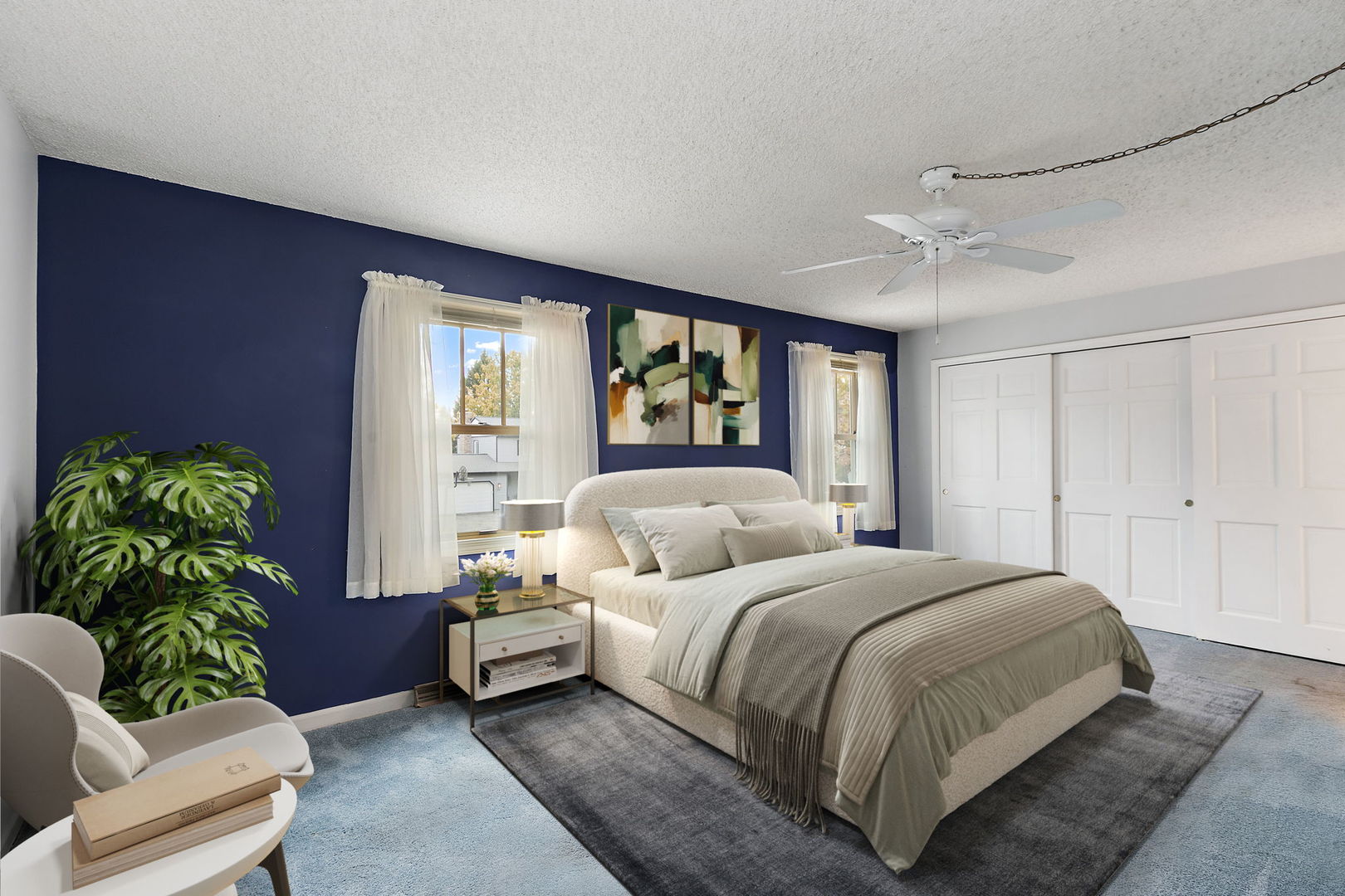 517 Sheffield Road Naperville, IL 60565 - Photo 10 of 29 a bedroom with a bed and a couch