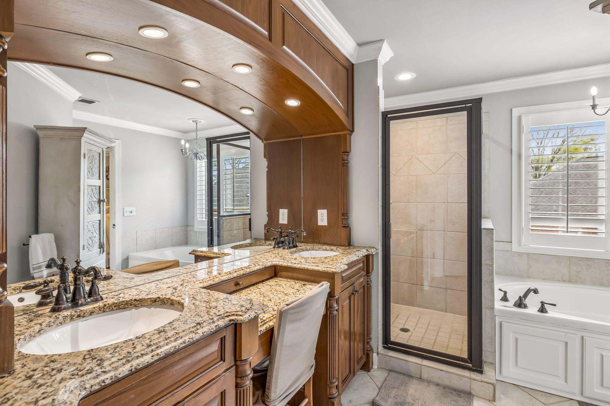 208 Landon Court Franklin, TN 37064 - Photo 34 of 58 a bathroom with a granite countertop sink and a mirror