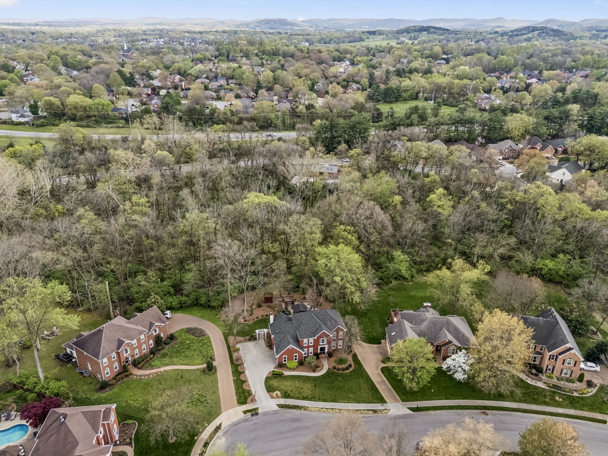 208 Landon Court Franklin, TN 37064 - Photo 52 of 58 an aerial view of a house with yard