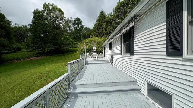 a view of deck having patio