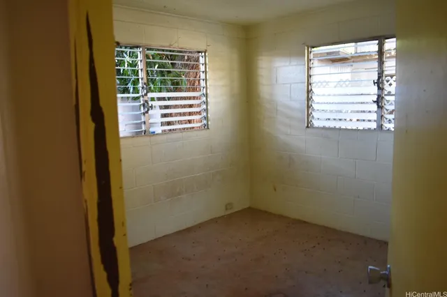 an empty room with a window