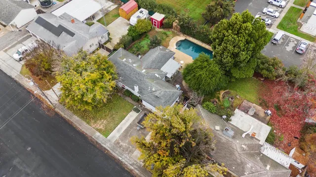 an aerial view of a city with lots of residential buildings