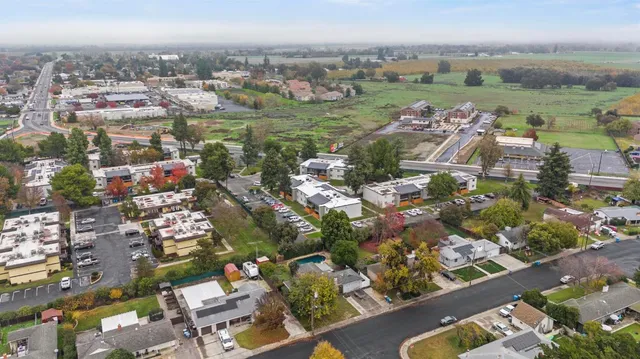 an aerial view of city