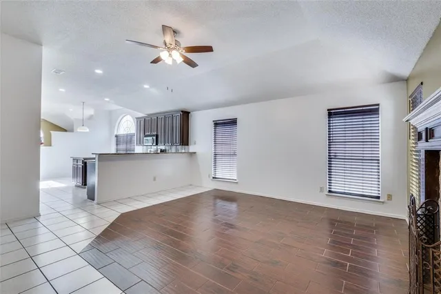 a view of a kitchen with furniture and a kitchen