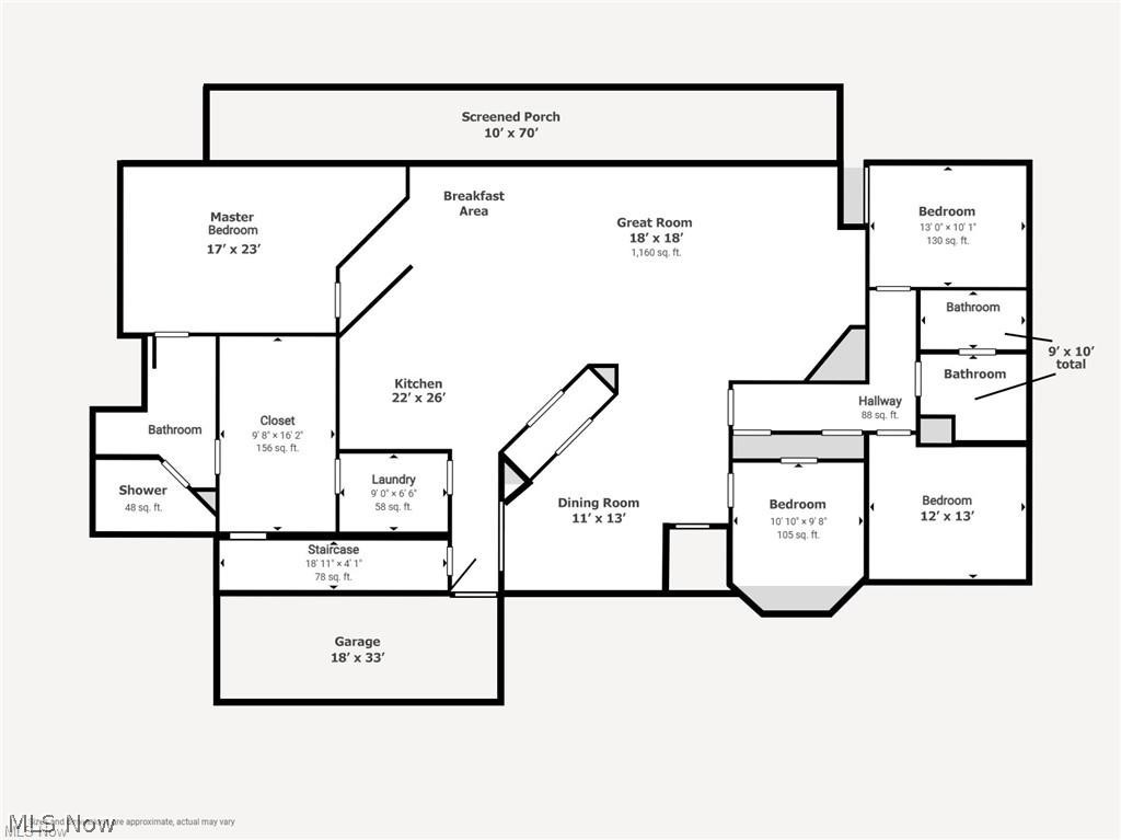 3908 River Road Vienna, WV 26105 - Photo 46 of 48 1st floor general room layout - Not 100% to scale