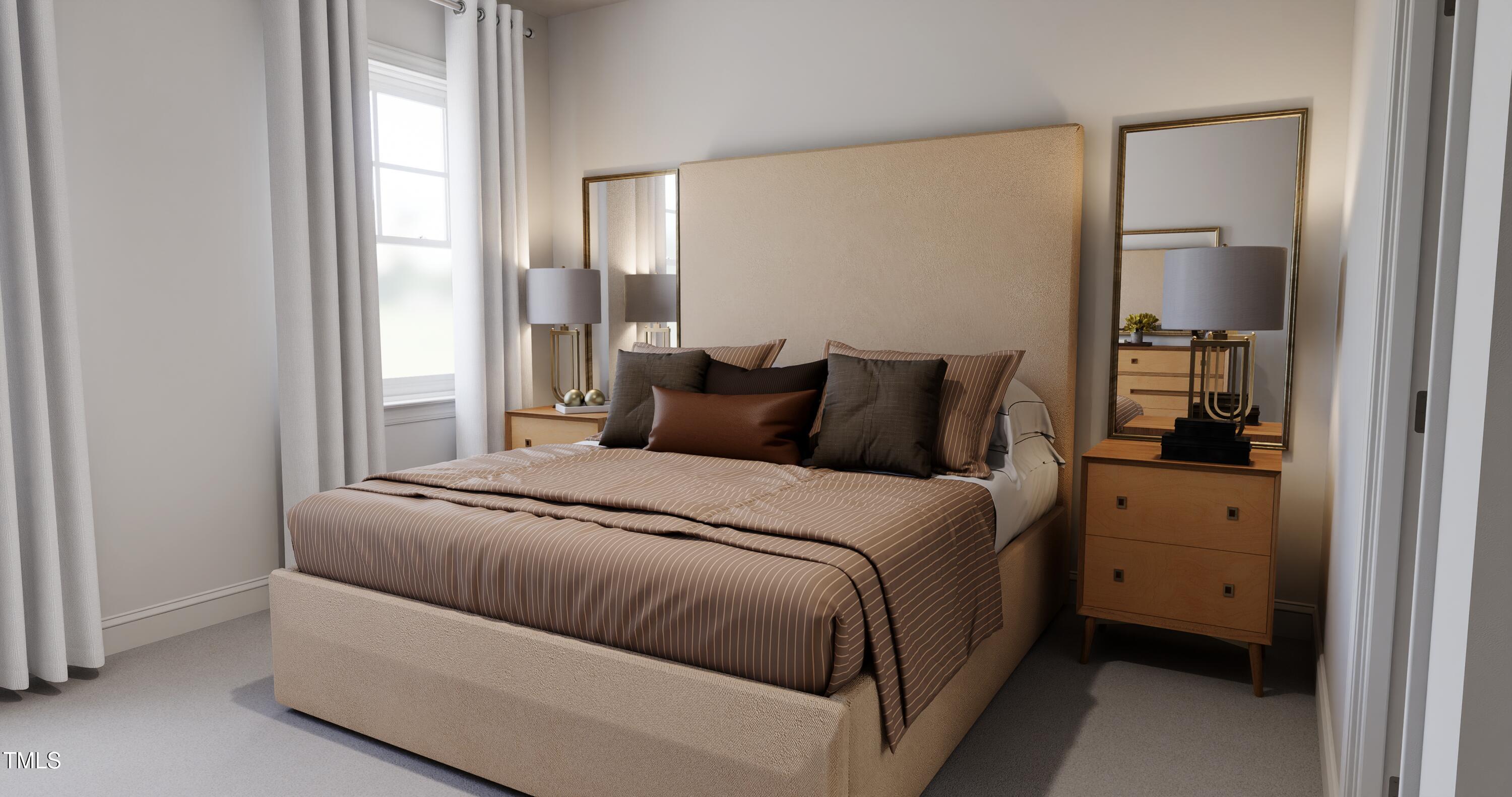 353 Calvander Lane Apex, NC 27539 - Photo 14 of 33 a bedroom with a bed and a window