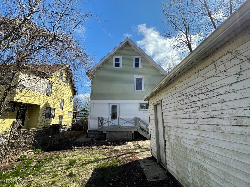 494 Eddy Road Cleveland, OH 44108 - Photo 11 of 47 View from the back yard towards the back of the house.