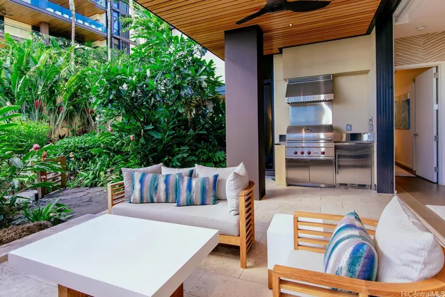 a view of outdoor space and seating area