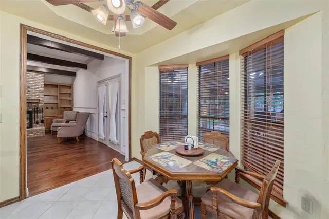 a view of a livingroom with wooden floor
