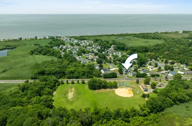a view of a lake with a city
