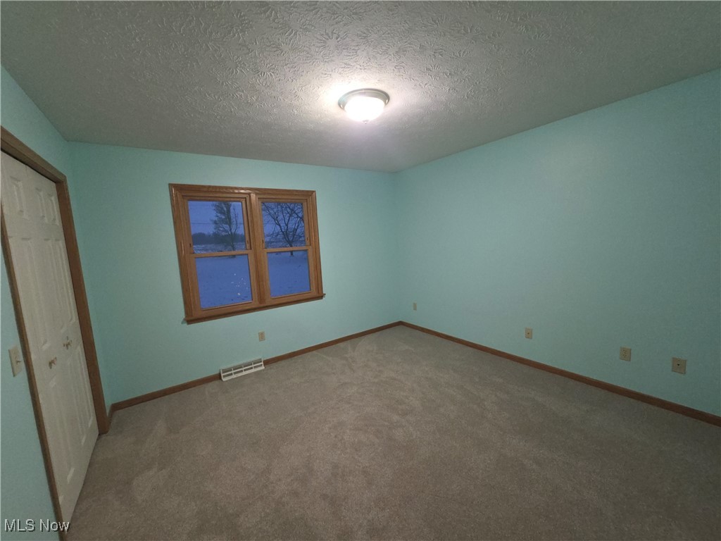 2291 Armstrong Road Wooster, OH 44691 - Photo 7 of 23 Bedroom with a closet, a textured ceiling, and carpet flooring