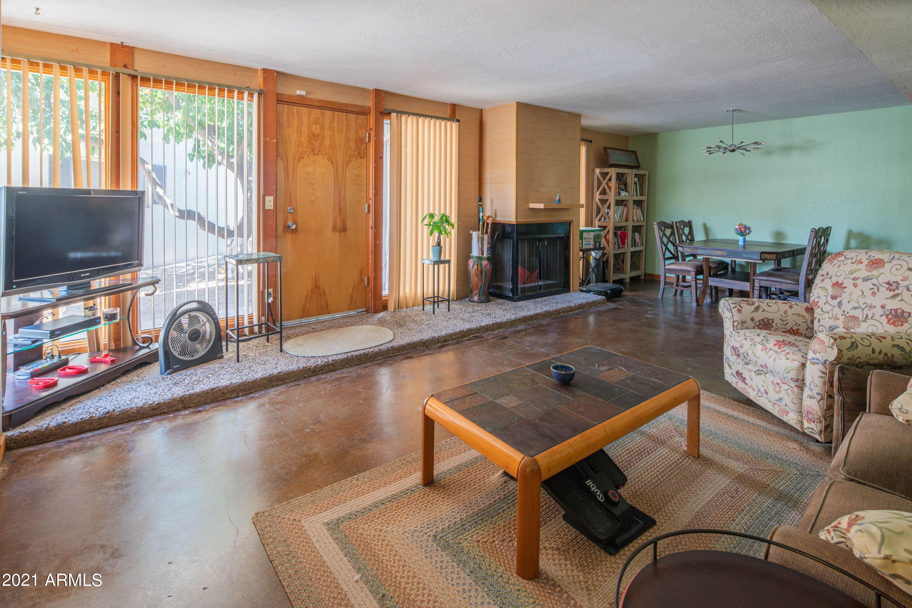 1250 East Bethany Home Road, Unit 6 Phoenix, AZ 85014 - Photo 3 of 20 Large Great Room with Fireplace