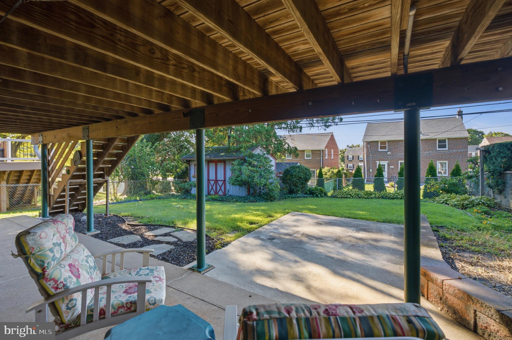 104 Flintlock Road Drexel Hill, PA 19026 - Photo 35 of 39 Patio Area Under Deck