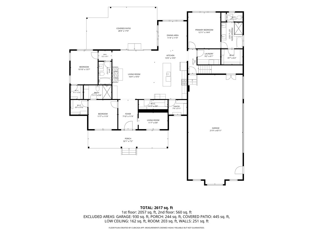 921 Falling Waters Lane Seneca, SC 29672 - Photo 45 of 46 A comprehensive floor plan reveals a well-arranged layout with dedicated living spaces and ample room dimensions.