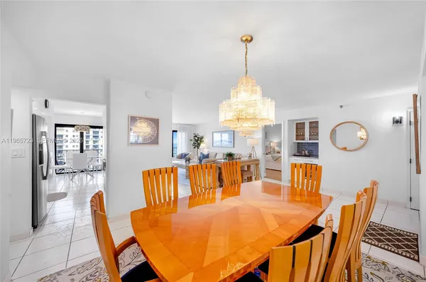 a view of a dining room and livingroom