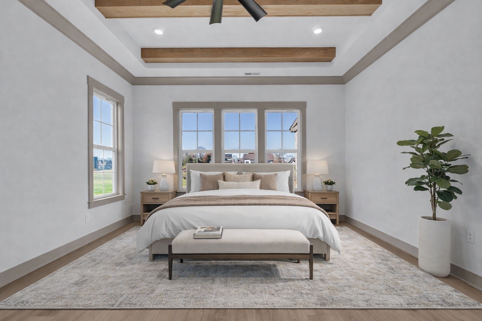 5414 Old Salem Road Rockvale, TN 37153 - Photo 16 of 34 a bedroom with a large bed plant and a window