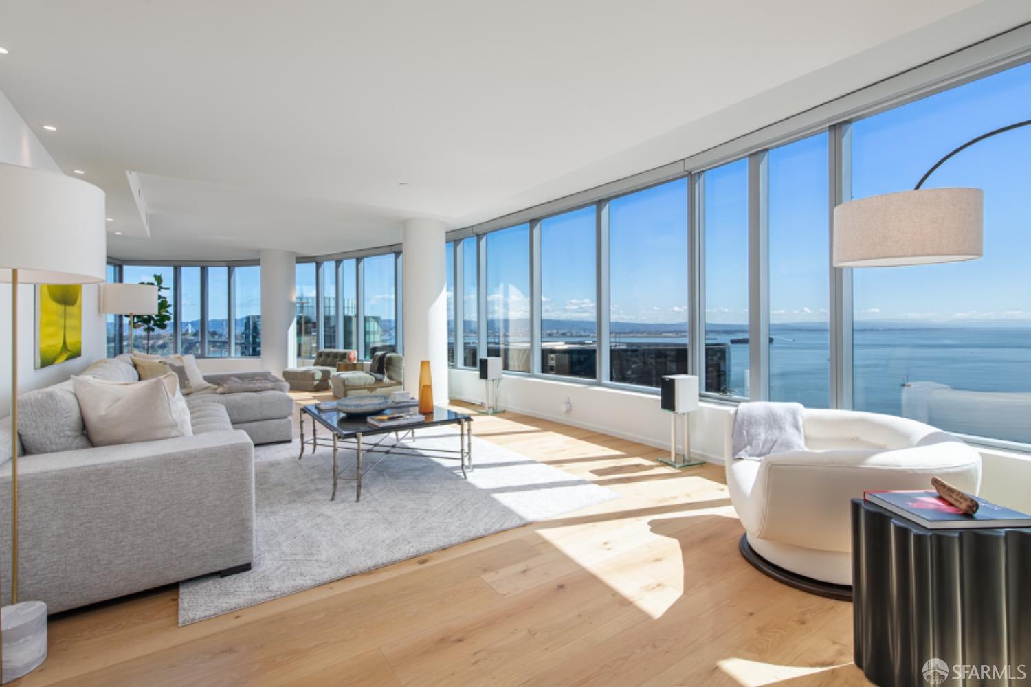 201 Folsom Street, Unit PH41C San Francisco, CA 94105 - Photo 18 of 72 a living room with furniture and a large window