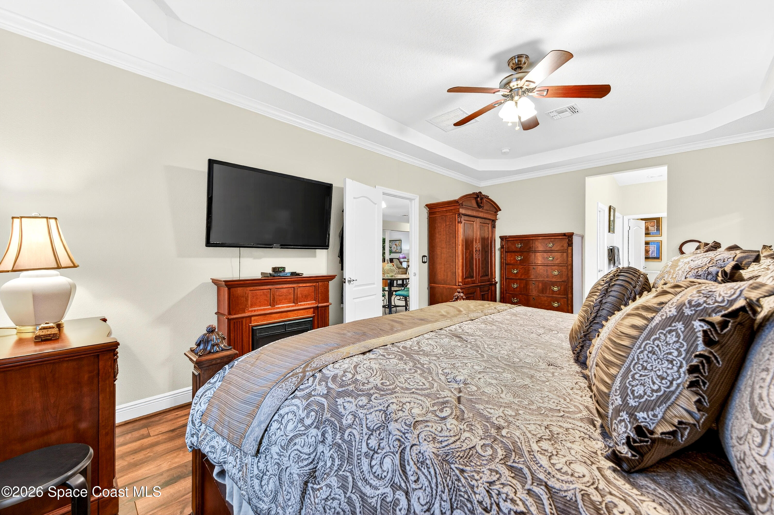 3347 Slate Street Melbourne, FL 32904 - Photo 25 of 48 Crown Molding & Large Tray Ceiling