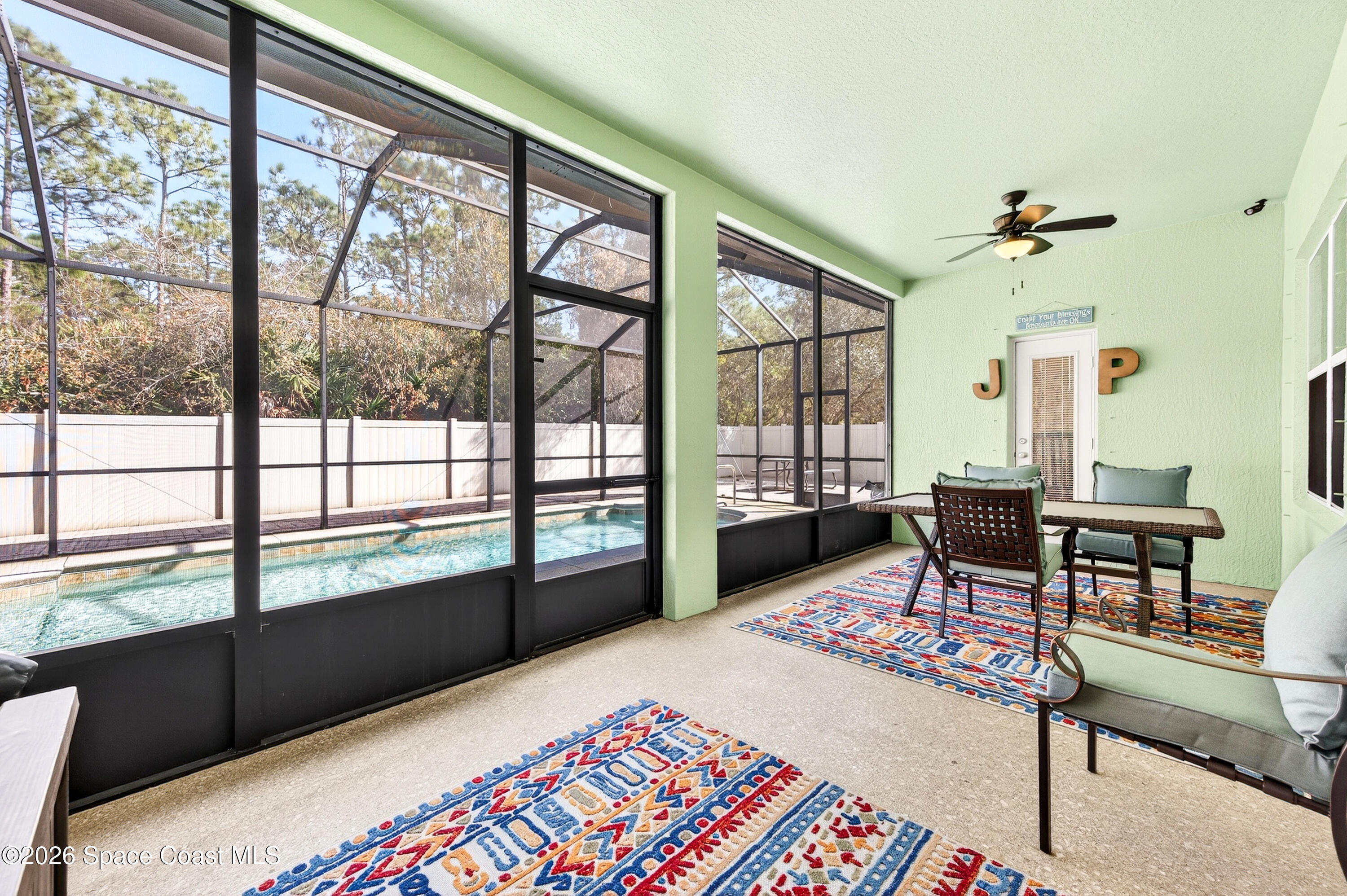 3347 Slate Street Melbourne, FL 32904 - Photo 34 of 48 Rear Trussed/Screened Porch