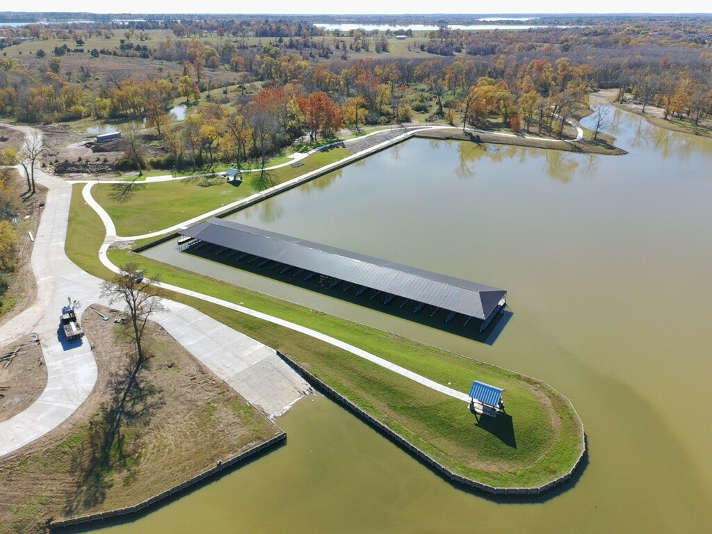 10041 Larkin Cove Willis, TX 77318 - Photo 41 of 48 an aerial view of a house with a swimming pool