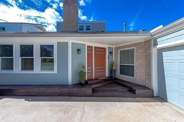 a front view of a house