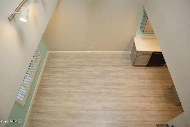 a view of hallway with stairs