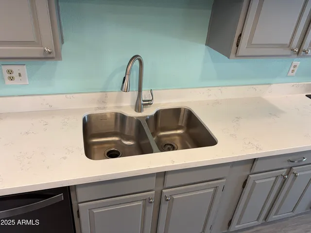 a close view of sink and tap