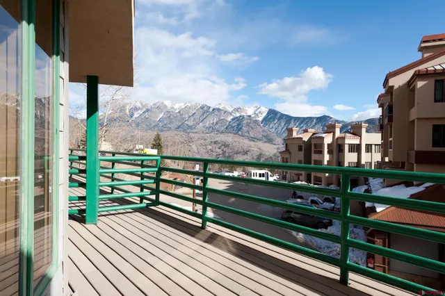 a view of city from a balcony