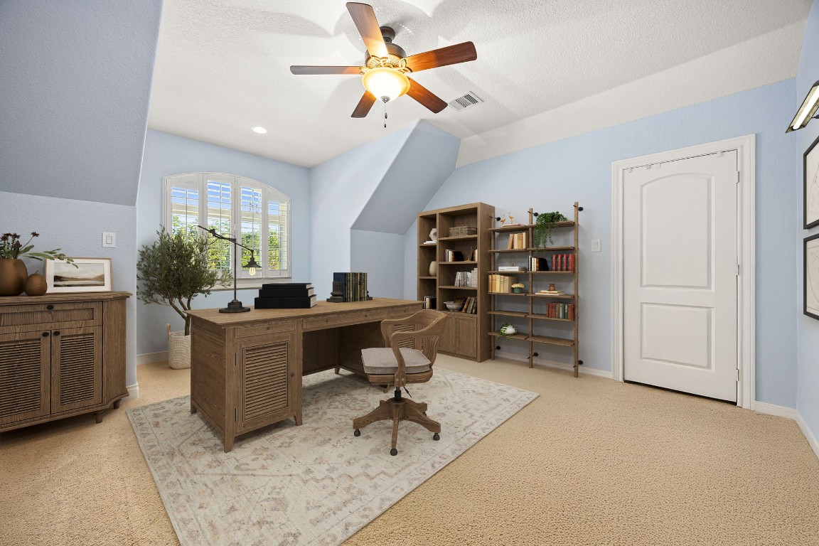 13506 Stagecoach Road Magnolia, TX 77355 - Photo 25 of 37 Spacious upstairs flex room with soft natural light and neutral tones, perfect for a home office, media space, or guest suite.