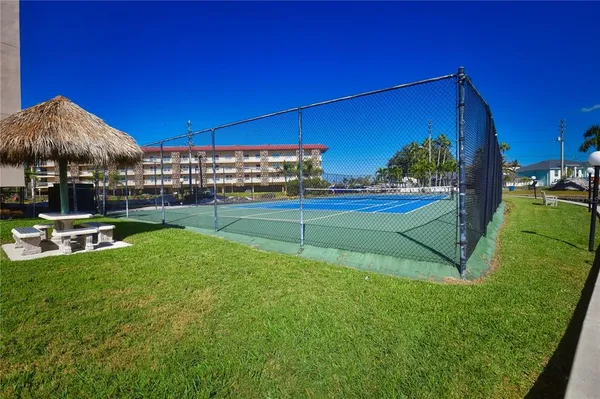 a view of a backyard