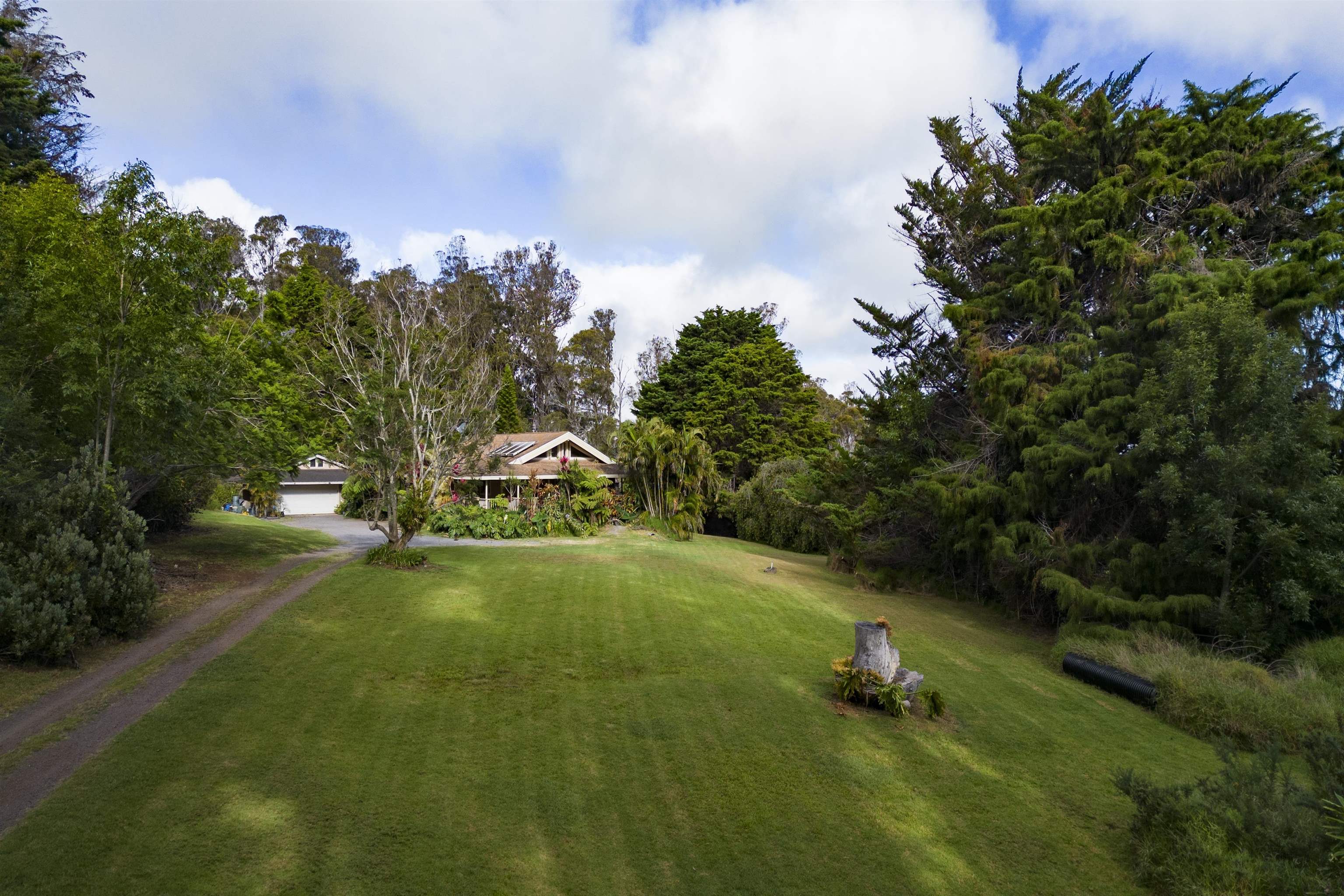 a view of an outdoor space and swimming pool