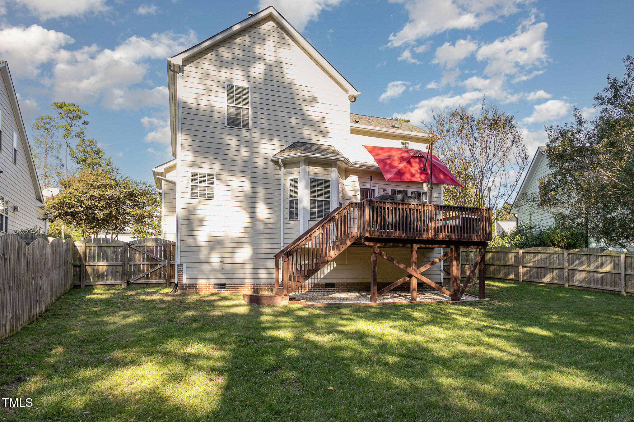 9221 Shallcross Way Raleigh, NC 27617 - Photo 25 of 28 a view of outdoor space yard and patio