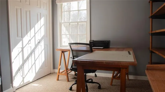 a view of an outdoor space with seating area