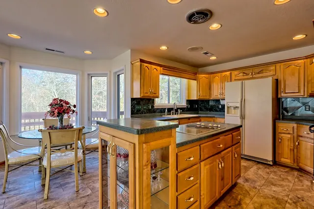 a workspace with furniture