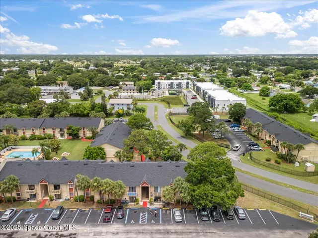 an aerial view of multiple house