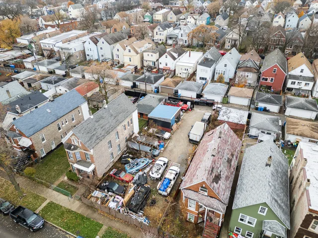 an aerial view of a city