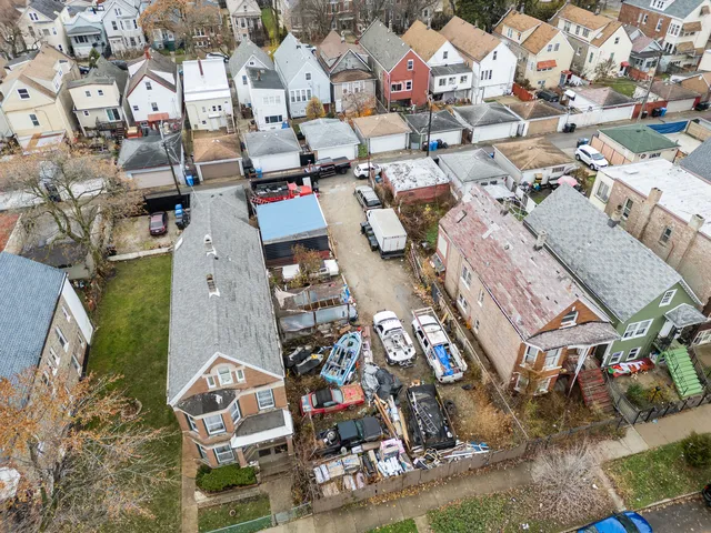 an aerial view of a city
