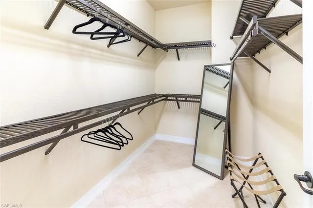 a view of a room with rack on the wall