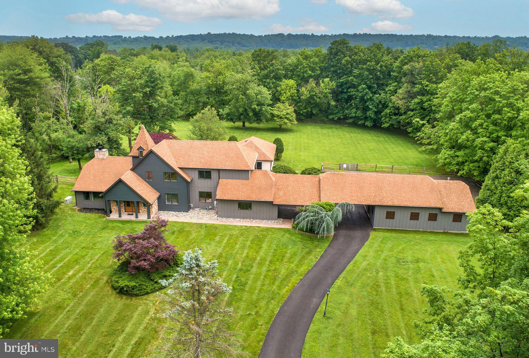 125 Edison Furlong Road Doylestown, PA 18901 - Photo 3 of 51 an aerial view of a house with pool garden and outdoor seating