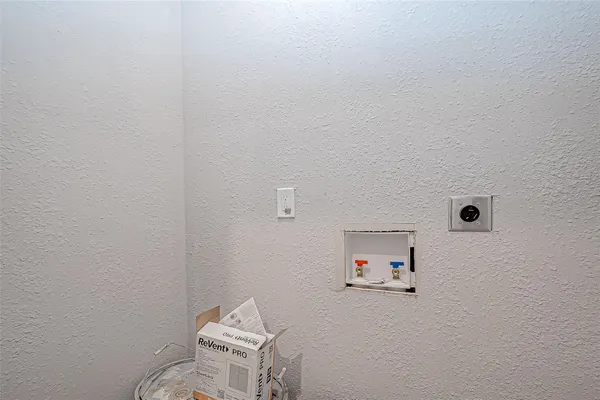 a room with a table and a chair